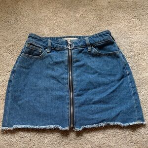 PacSun Dark Blue Denim Mini Skirt